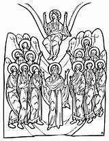 Ascension Orthodox Apostles Jesus Oca Byzantine sketch template