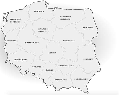 mapa polski konturowa  miastami images   finder