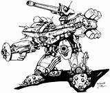 Battletech Mech Mechs Mechwarrior Sci Mecha References Marauder sketch template