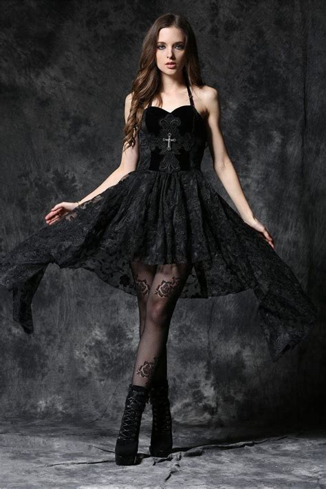 dw063 gothique elegant dead souls cross dress with side long designs