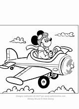 Mickey Mouse Coloring Pages Plane Aereo Printable Topolino Flying Drawing Cartonionline Dibujo Kids sketch template