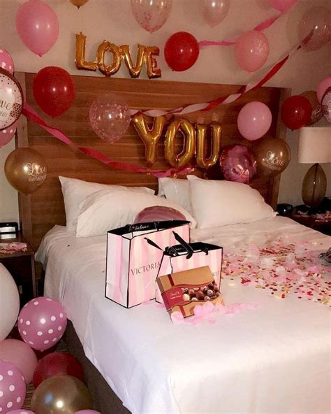 Romantic Bedroom Valentine S Day Surprise For Him It Is A Day To