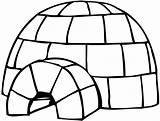 Igloo Coloring sketch template