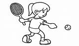 Olahraga Mewarnai Aneka Tenis sketch template