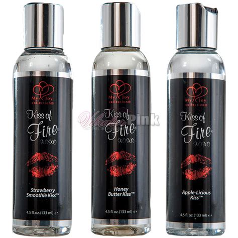 flavored edible warming massage oil lotion kiss of fire slippery body