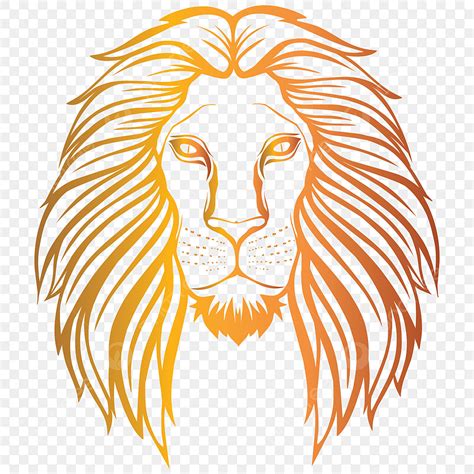 gambar logo singa emas  bentuk vektor permainan tim hewan liar