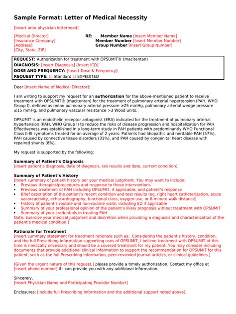 template   letter  medical necessity  statement