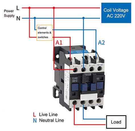 cjx contactor wiring diagram wiring digital  schematic