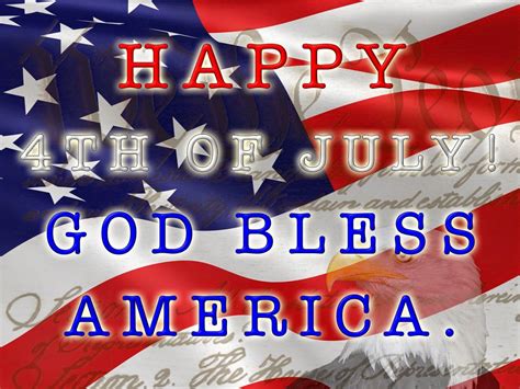 american flag   words happy fourth  july god blessing