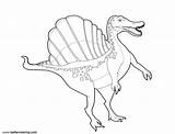 Spinosaurus Coloring Pages Stand Kids Printable Color Print sketch template