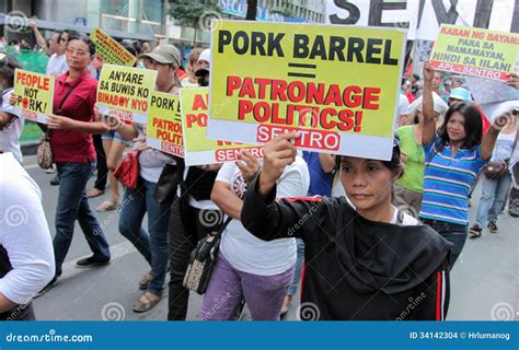 graft  corruption protest  manila philippines editorial stock