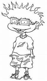 Rugrats Coloring Pages Chuckie Draw Drawing Step Hey Arnold Finster Nickelodeon Printable Cartoon Color Characters Character Kids Cartoons Drawings Catdog sketch template