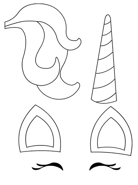 unicorn horn coloring pages