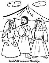 Jacob Marries Jakob Leah Esau Bibel Genesis Malvorlagen Kindergottesdienst Biblia Laban Isaac Rebekah sketch template