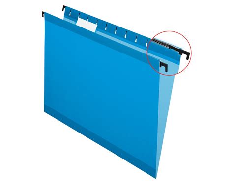 surehook reinforced hanging file folder letter blue