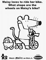Coloring Maisy Mouse Pages Bike Library Comments sketch template