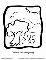 Coloring God Everything Made Created Bible Activities Story Unfolding Icon Children Popular Library Clipart Coloringhome sketch template