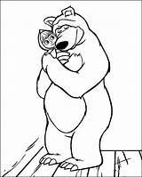 Masha Mascha Oso Urso Colorear Kleurplaat Marsha Kleurplaten Abraza Bär Desenho Medved Comofazeremcasa Pobarvanke Osos Erizo sketch template