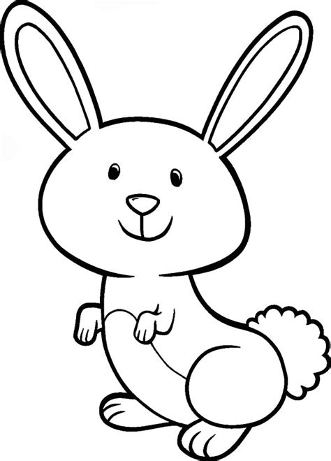 hopping bunny  smiling coloring pages kids play color