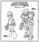 Metroid sketch template