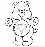 Coloring Pages Heart Bear Teddy Getcolorings sketch template