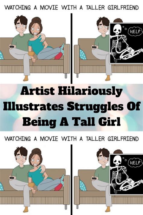 artist hilariously illustrates struggles of being a tall girl tall