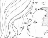 Coloring Pregnancy Pregnant Mom Baby Drawing sketch template