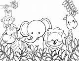 Coloring Pages Cute Animal Kids Zoo Adorable Baby Printable Farm Colouring Jungle Sheets Print Preschool Cartoon Animals Worksheets Stamps Digital sketch template