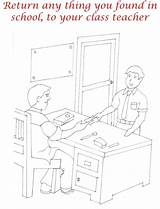 Coloring Manners Pages Good School Kids Colouring Popular Library Clipart sketch template