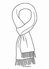 Scarf Invierno Bufanda Ropa Kleidung Ausmalen Artesanías Coloringpage Mandalas Moldes Guardería Daycare Visit sketch template