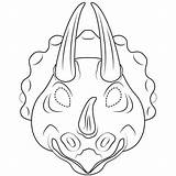 Triceratops Mascara Maske Dinosauri Maschere Tegninger Dinozaury Kolorowanki Masker Dinosaurs Kolorowanka Dinosaures Prik Máscara Farvelægning Kategorier Categorias sketch template