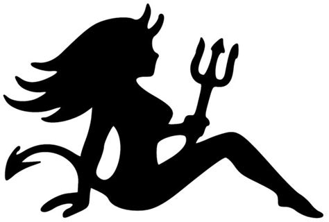 Angel And Devil Girl Silhouette At Getdrawings Free Download