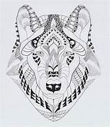 Zentangle Wolf Animals Van Efie Coloring Kwok Ben Kleurplaten Dieren Pages Zentangles Goes Wolves Patterns Doodles Zen Tattoo Doodle Afkomstig sketch template