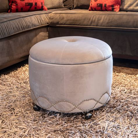 upholstered storage ottoman  wheels walmartcom