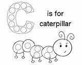 Caterpillar Dot Worksheet Paint Printables Preschool Do Printablee Via Butterflies sketch template