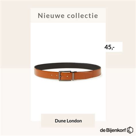 dune london opra riem van leer cognac de bijenkorf riem cognac herenmode