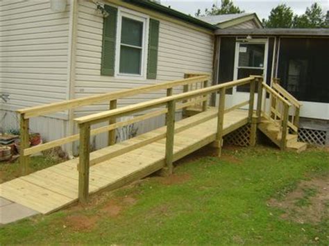 mobile home ramp  stairs  front landing ramps