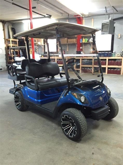 yamaha gas golf cart custom  paintwheelsseats leds tinted windsheild  sale