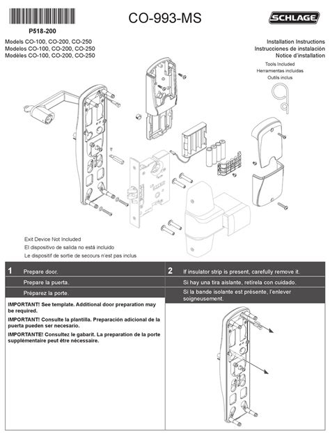 schlage   installation instructions manual   manualslib
