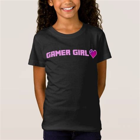Cute Pixel Heart Gamer Girl Shirt Zazzle Gamer Girl Shirt Shirts