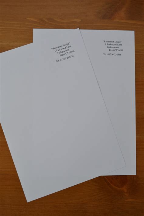 writing note paper bespoke printed stationery