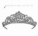 Coloring Princess Tiara Pages Crown Crowns Getcolorings Color Crow Getdrawings sketch template