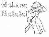 Matata Hakuna Coloring Pages Dibujo Colorear Para Pintar Getcolorings Getdrawings Print sketch template