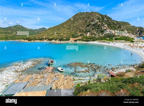 beautiful bay  sandy beach  punta molentis sardinia island italy stock photo alamy