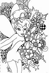 Coloring Tinkerbell Pages Birthday Party sketch template
