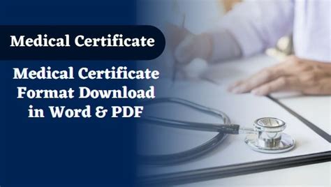 medical certificate format  word