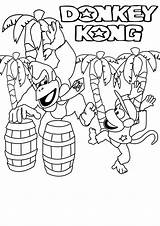 Kong Donkey Coloring Pages King Printable Dk Print Mario Kids Colouring Coloriage Color Diddy Super Country Freeze Tropical Clipart Library sketch template