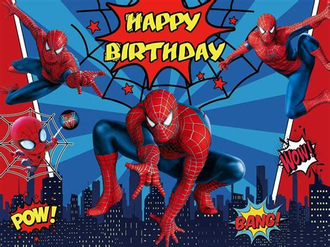 spider man birthday backdrop