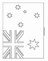 Flag Australian Australia Coloring Flags Pages Printable Colouring Para Bandera Colorear Kids Crafts Allfreeprintable Drawing Template Blank Animals Drapeau Theme sketch template