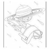 Malvorlage Raumschiff Planeten Weltraum sketch template